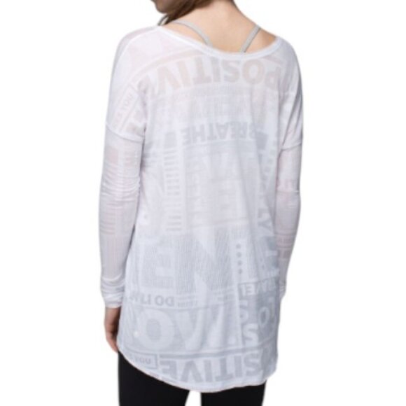 Lululemon white "Flip Your Dog" long sleeve top - Picture 2 of 7